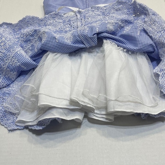 RARE EDITION BLUE AND WHITE CHECK GINGHAM DRESS - Picture 3 of 4